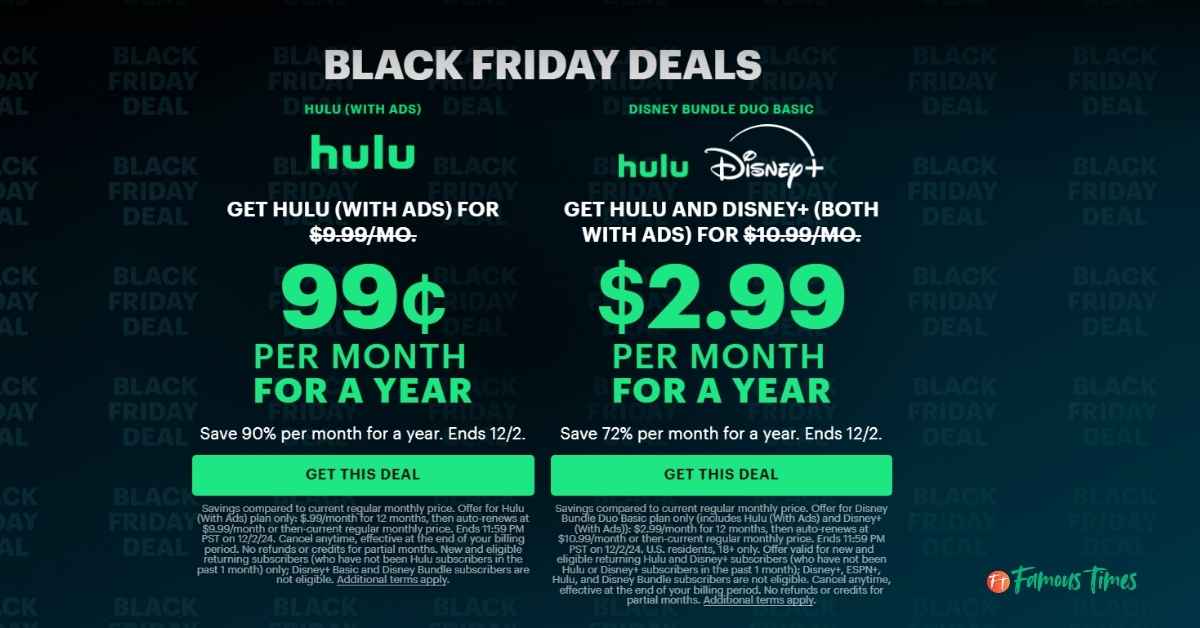 Hulu Black Friday Deal